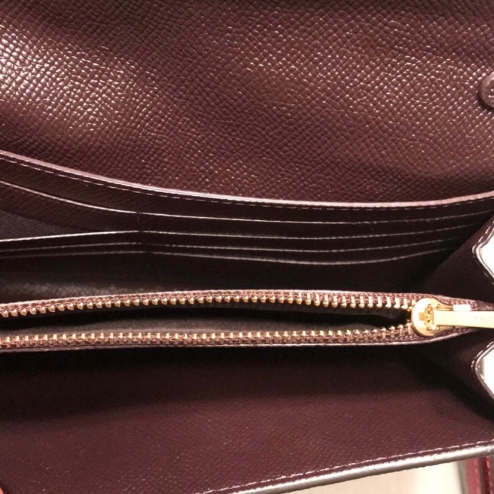 Authentic Coach metallic Crossgrain leather turnlock flap wristlet/Crosby - Picture 14 of 15